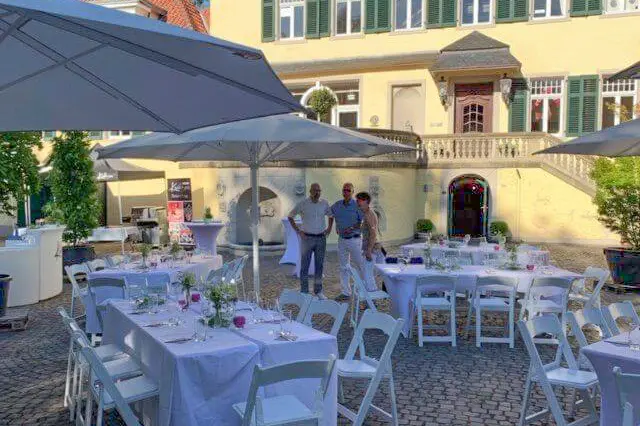 Bild aus dem Hof des Schloss Eulenbroich zur Silvesterfeier der Lions